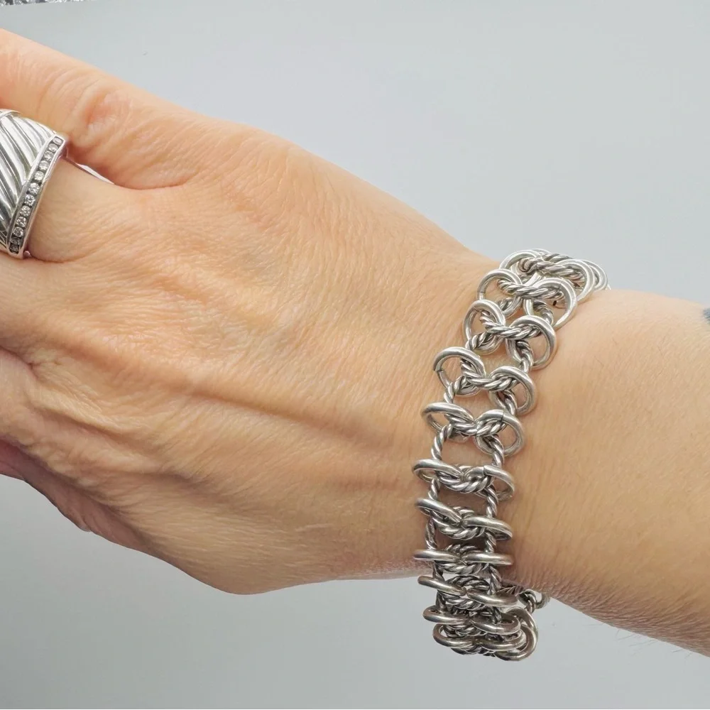 David Yurman Atlas Chainmail Bracelet With
Gold - Picture 9 of 9
